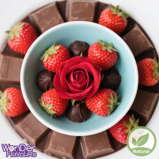 Natural Milk Chocolate Strawberry Rose Flavour: Liquid Concentrate for Food & Beverage Producers
