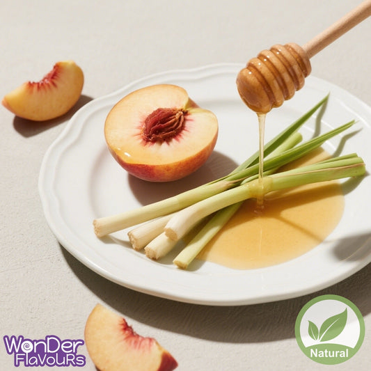 Natural Peach Honey Lemongrass Flavour: Liquid Concentrate for Food & Beverage Producers