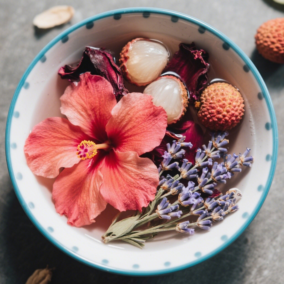 Natural Hibiscus Lychee Lavender Flavour: Liquid Concentrate for Food & Beverage Producers