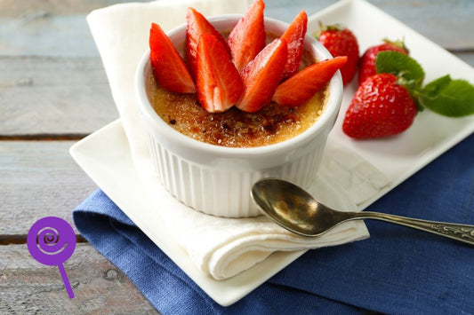 Crème Brûlée with Fresh Strawberries Recipe - Flavour Concentrate - Wonder Flavours